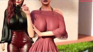 Blonde MILF Sucks His Big Tits In Pool, Milflicious 3D