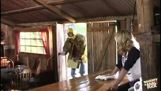 Two Studs Stiffen Up a Sultry Brunette Who Gobbles Down