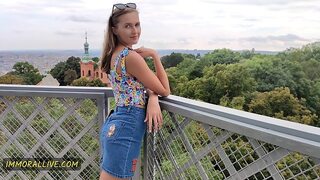 STEPsisser Stacy Cruz fucks tour guide in front of stepsibling