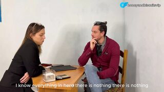 Manager on desk with colleague who wants to get promoted