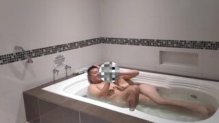 A rich fuck in the bathtub