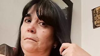 Combing the hairy pussy