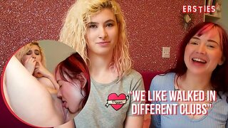 Strawberry blonde lesbian lustfest delivers raw blowjobs and throatfucks her