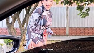 Driver Has a Threesome with Mariana Martix's Ebony Ass and