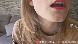 Young French Dominatrix Rips Off Submissive Man's Panties in Domination