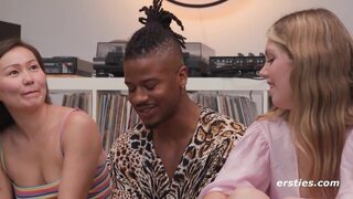 Ersties TV - FULL Truth Or Dare Game - 3 Hot Babes Pleasure Their Guy Friends Before Climactic Orgy