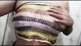 Indian Maid showing boobs and masturbating in the evening