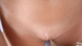 Older woman gets off watching men cum on her pantyhose