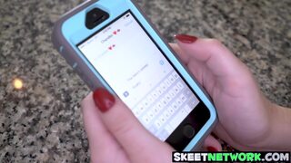 Teenie Bends Over for Cock🍆 Fucker Gagging Pleasure