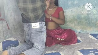 Indian desi red sari wali bhabhi was by boys from Bihar