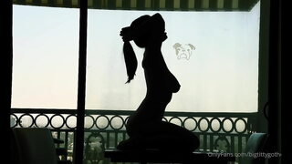 Bigtittygothegg Fucks Dildo Silhouetly