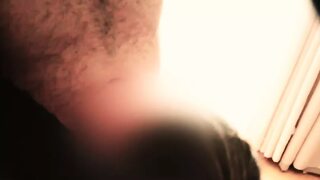 Blowing his huge cock🌭 until loads of sperm covered my