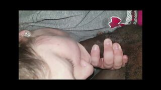 Big booty white woman deeply throats gigantic black cock🍆 until