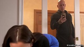 Hot brunette lawyer gets banged on camera by her own