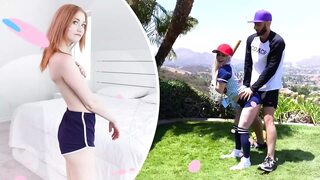 Two babes devour massive dick🍆, throat-fucking it deeply