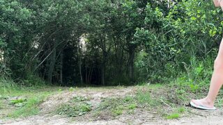 I Spy on a Fragile Girl Changing Clothes in the Forest and Squirting!