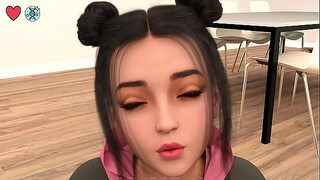 College Slutty Blondie's Truth or Dare: Deep Throat necking and