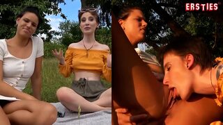 Exhibitionist freaks Lina and Cataleya busting taboo limits in steamy