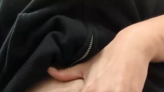 Azriel fingers hard wet big clit while edging and explodes